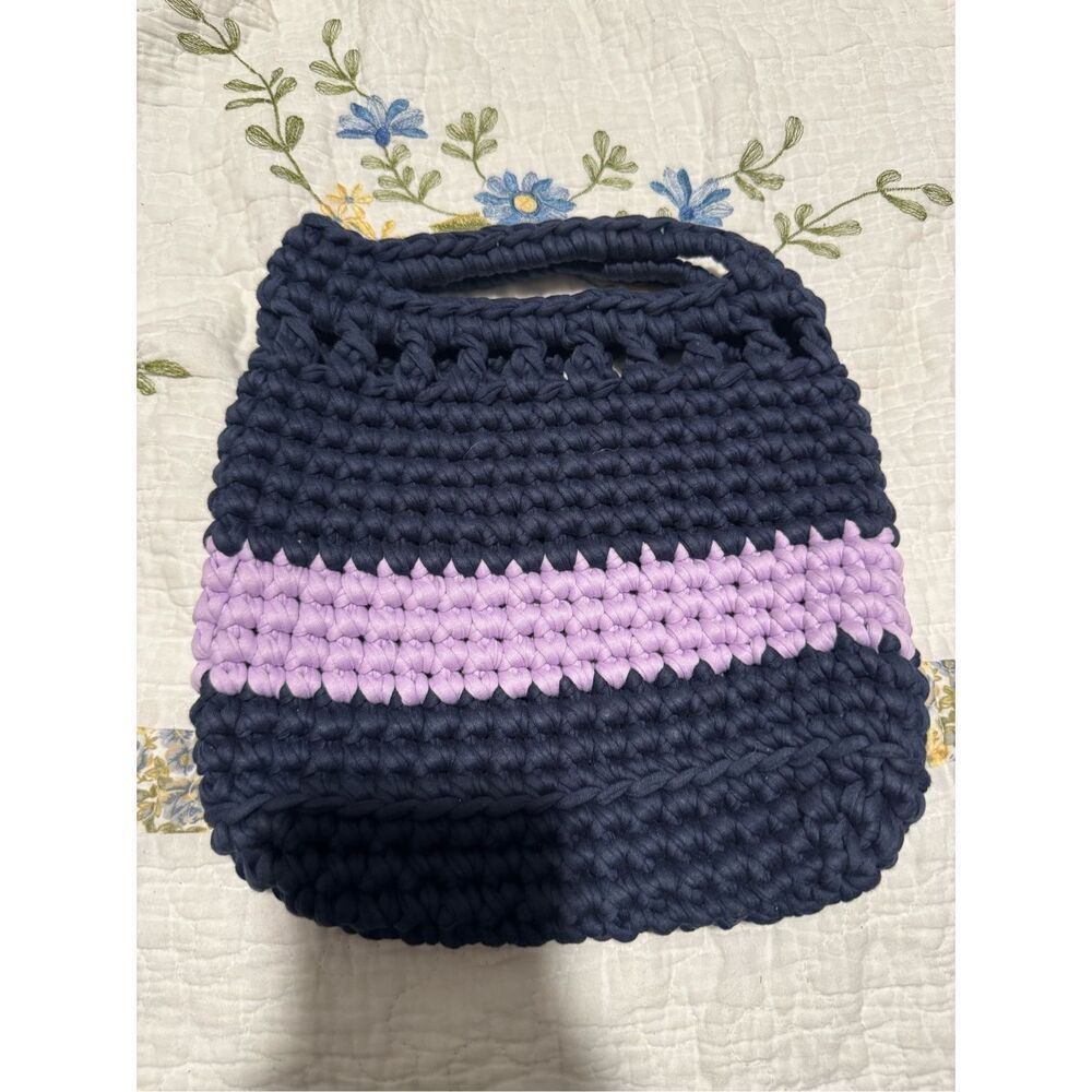 Crotche small bag blue light purple